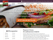 Tablet Screenshot of pizzeria-il-forno.de